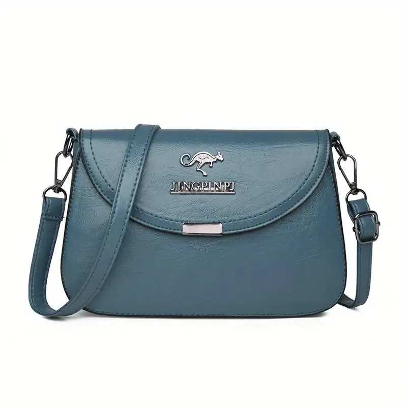 Bags Metal Letter Decor Crossbody Bag