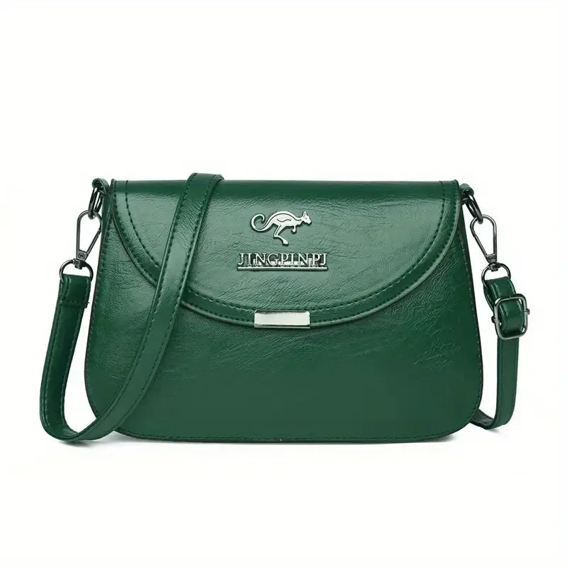 Bags Metal Letter Decor Crossbody Bag