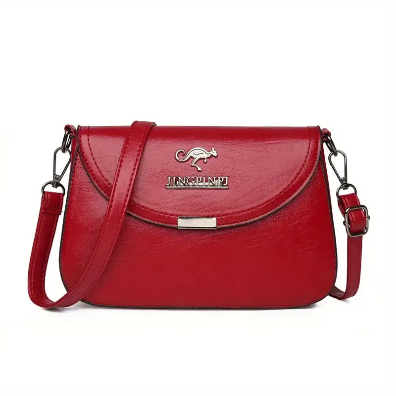 Bags Metal Letter Decor Crossbody Bag