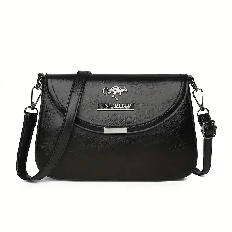 Bags Metal Letter Decor Crossbody Bag