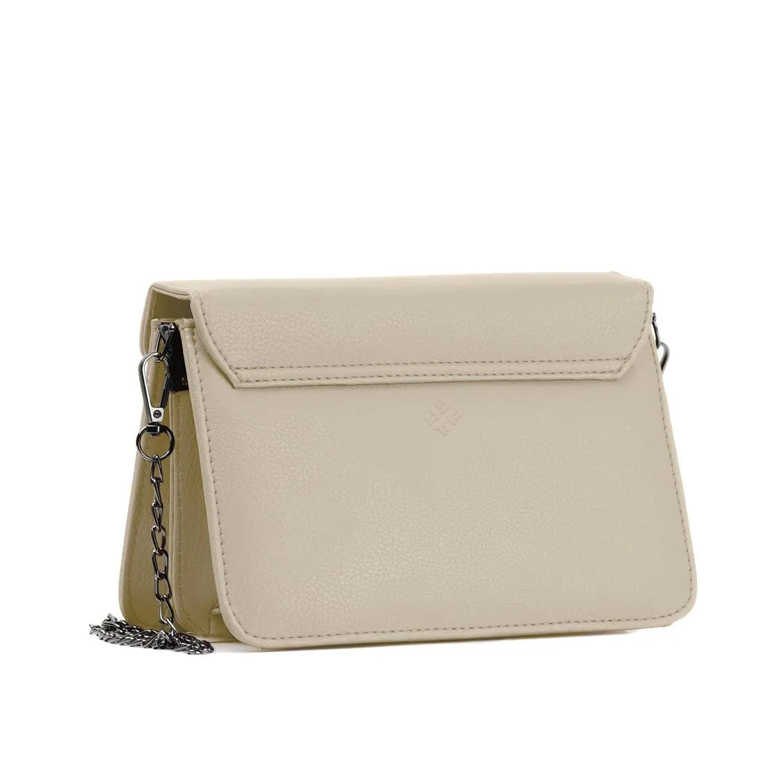 Beige Mini Embossed Chain Bag Stroke