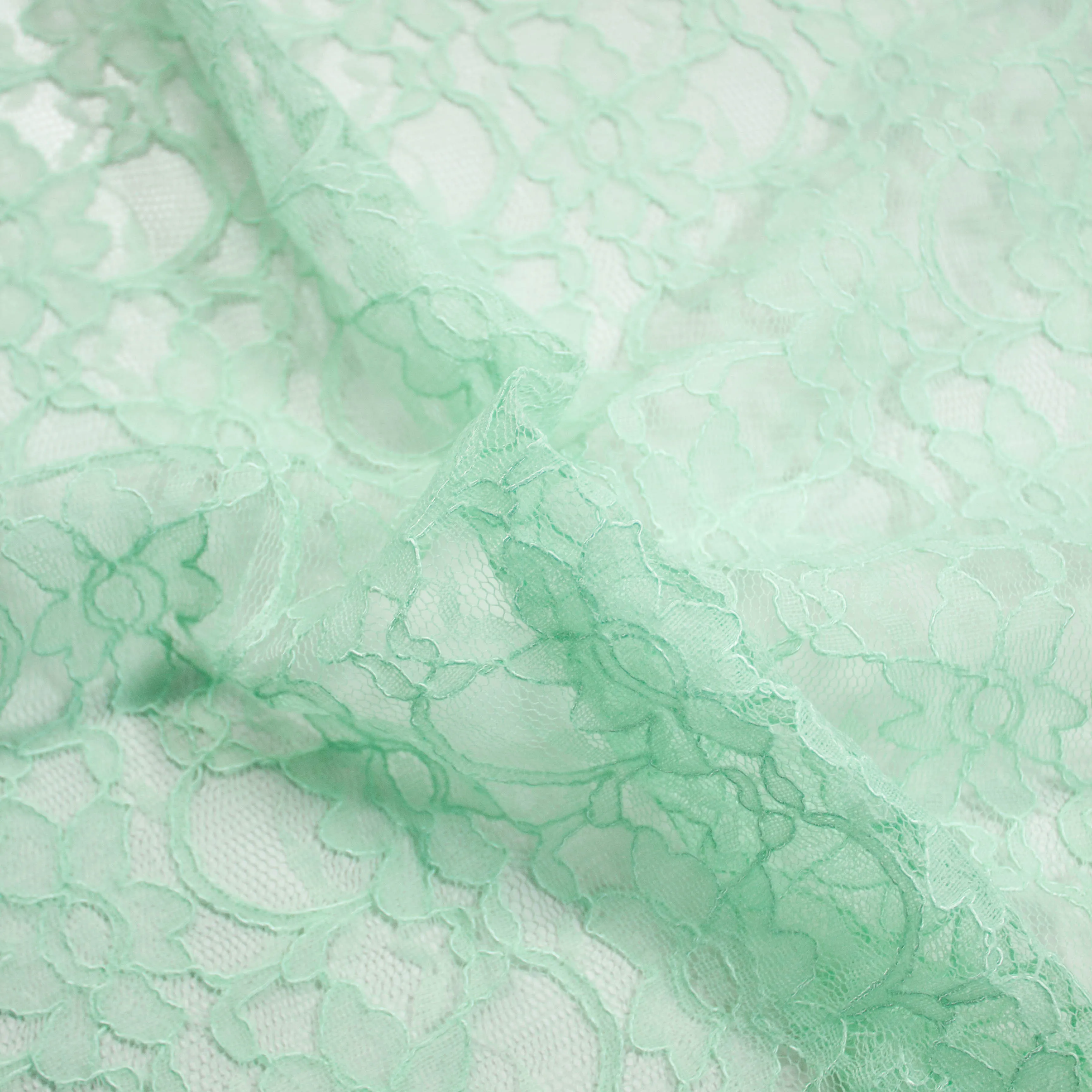 Bente Mint Green Floral Cotton Polyester Lace