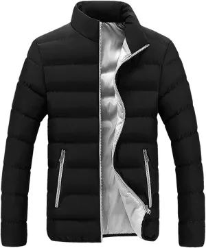 BIFUTON Winter Jackets for Men,Men's Winter Jacket - Lightweight Quilted Puffer Parka Coat Warm Padded Windbreaker Ski Jacket