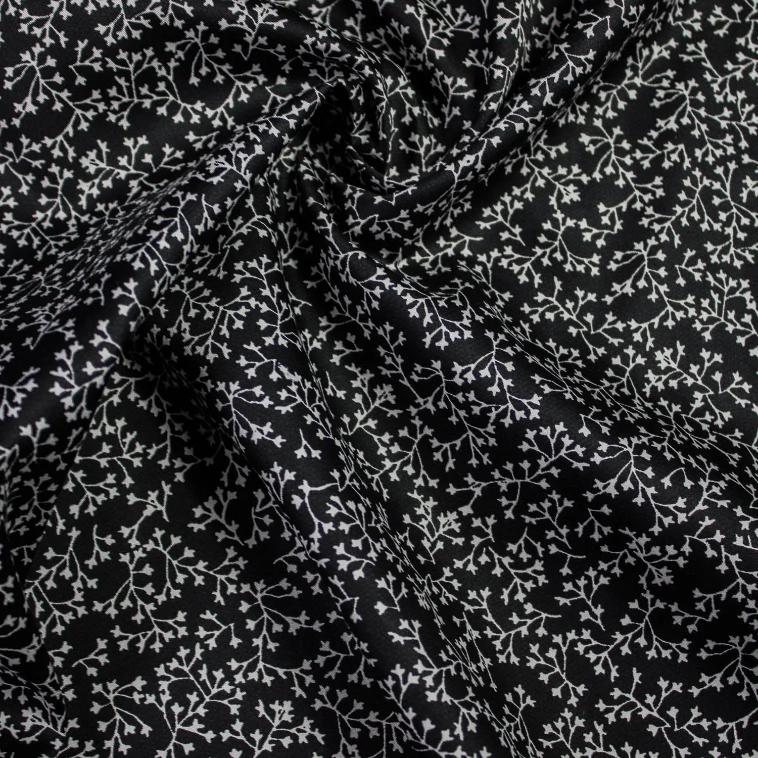 Black & White Floral Cotton