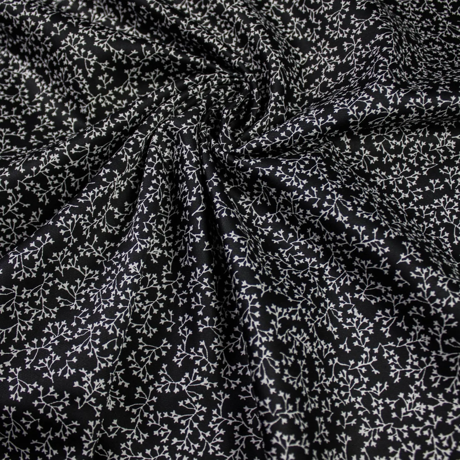 Black & White Floral Cotton