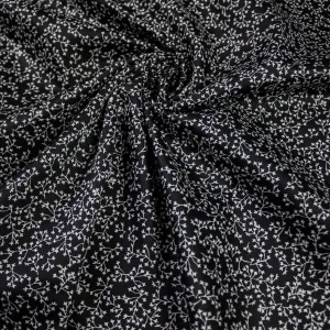 Black & White Floral Cotton