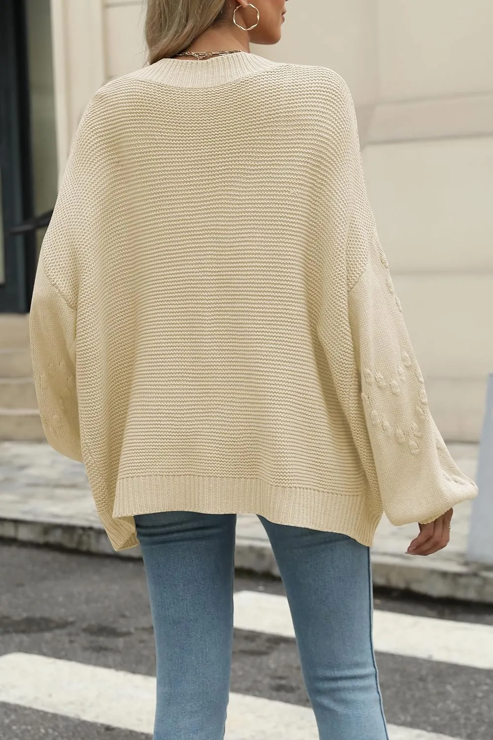 Cakulo Womens 2025 Oversized Chunky Cardigan Sweaters Fall Fashion Open Front Knit Long Sleeve Pockets Cardigans