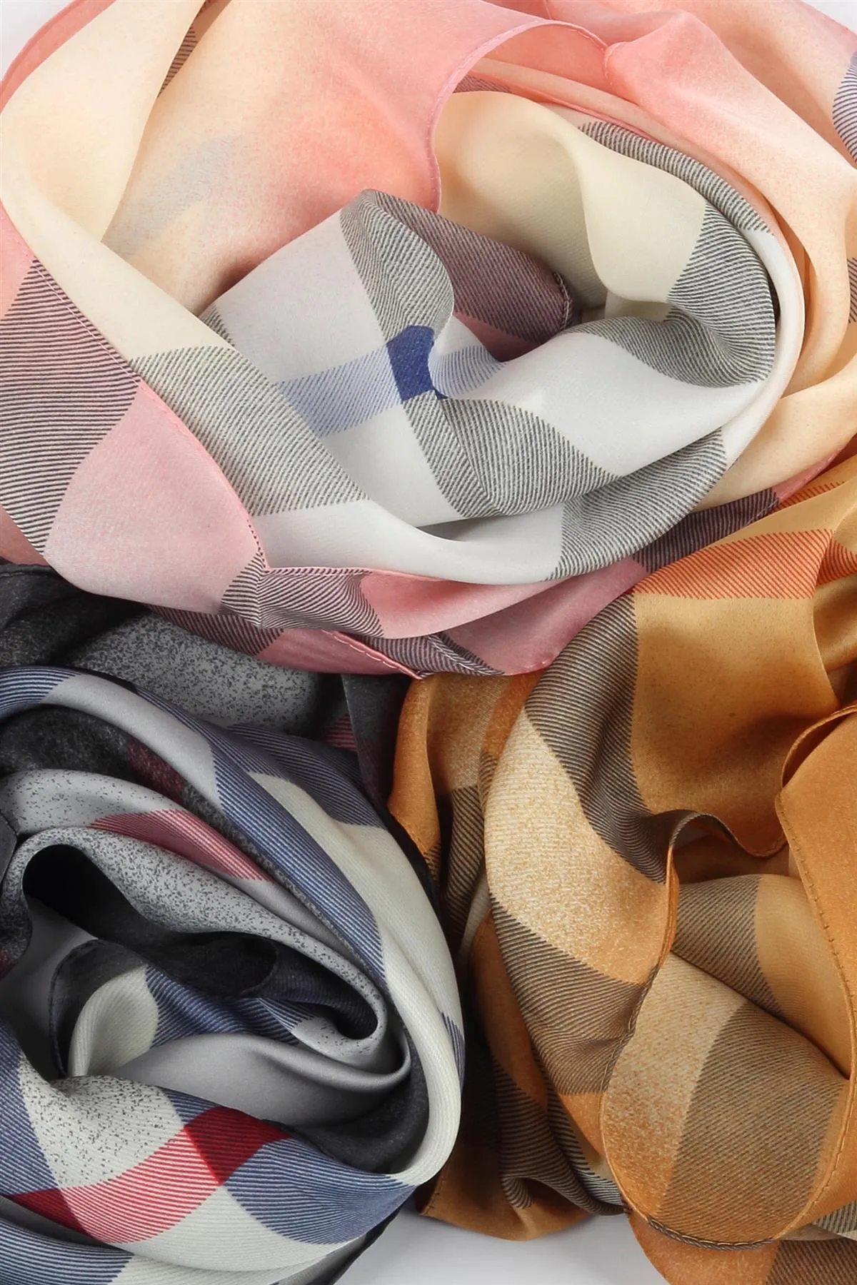 Check Print Square Neckerchief