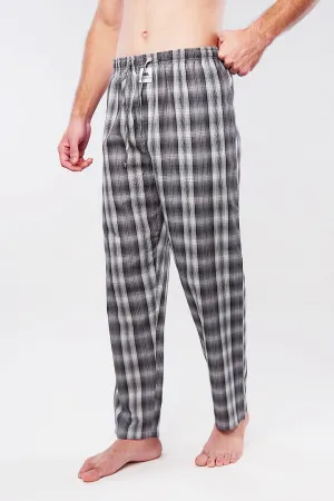 Check Woven Pajamas - Dark Grey