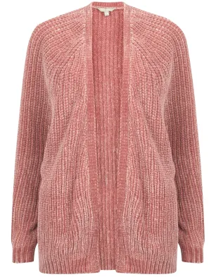 Corin Batwing Chenille Knitted Cardigan in Damask Pink - Tokyo Laundry
