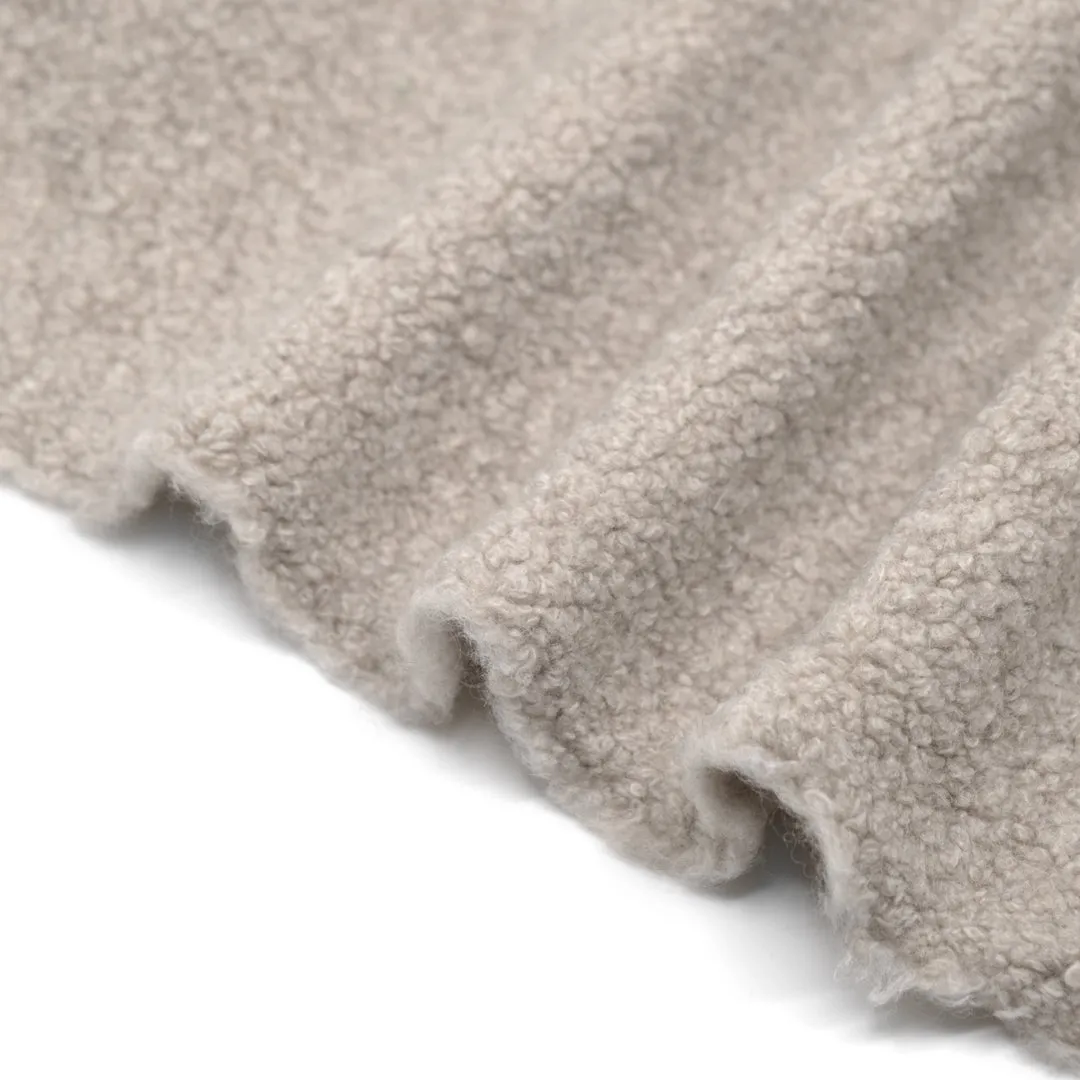 Deadstock Wool Blend Boucle Fleece - Oatmeal