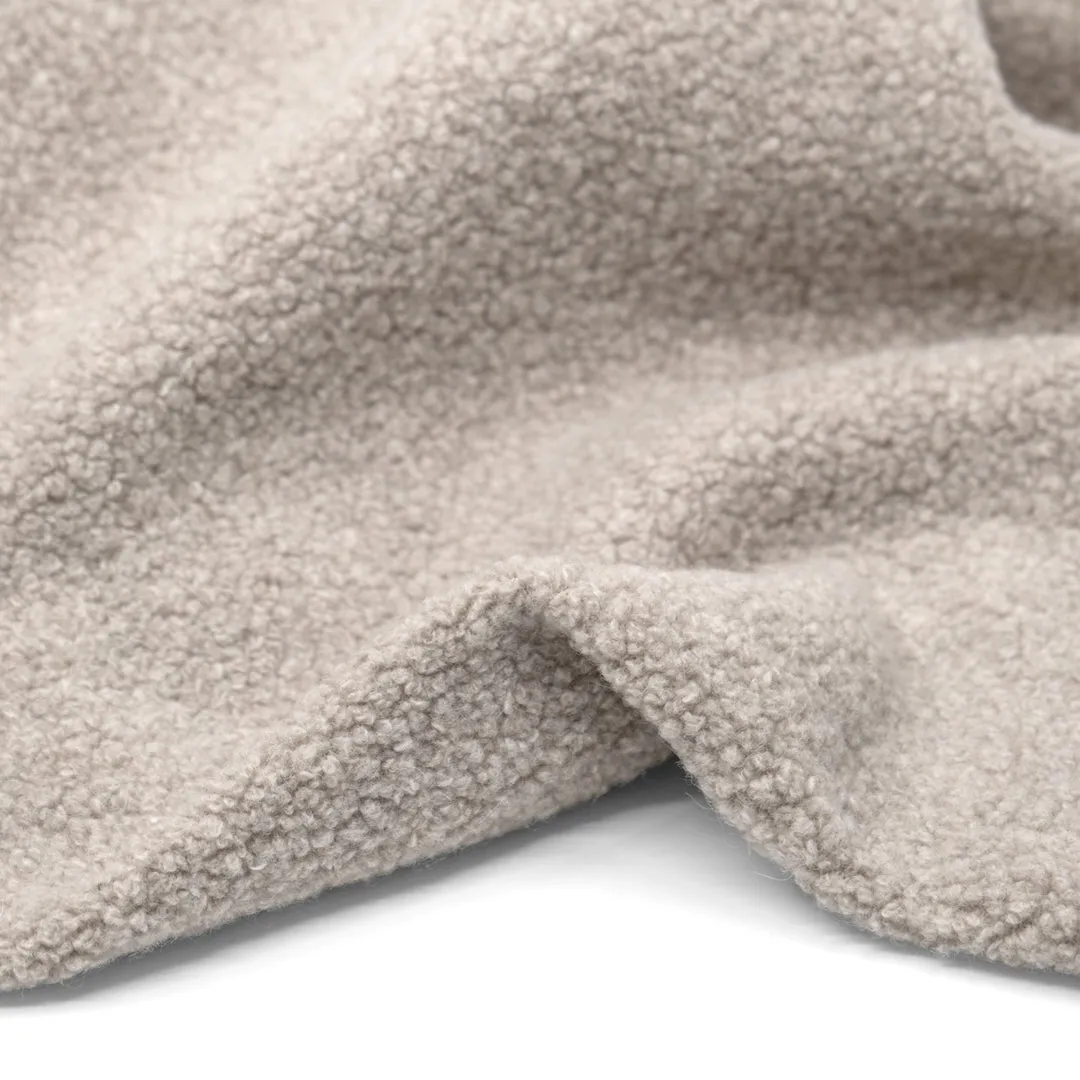 Deadstock Wool Blend Boucle Fleece - Oatmeal