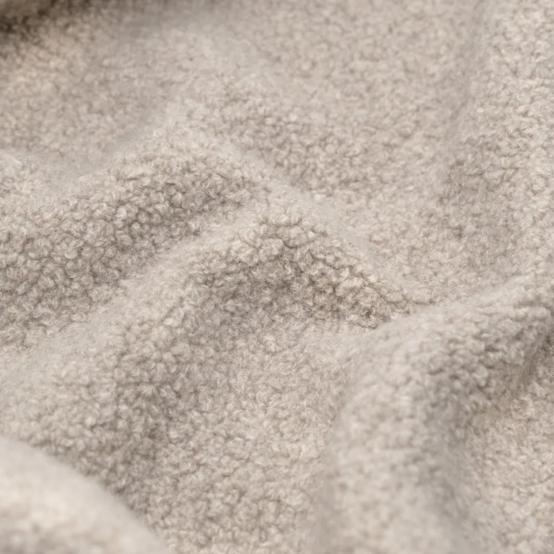 Deadstock Wool Blend Boucle Fleece - Oatmeal