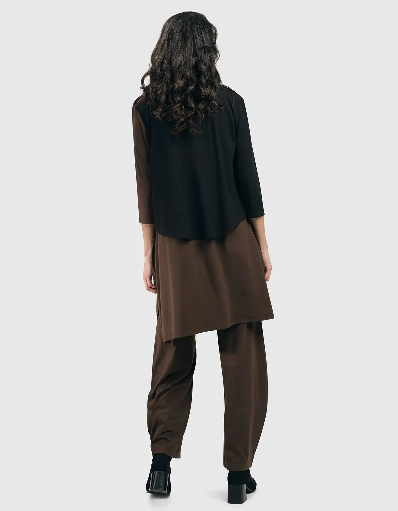 Essential 2-tone Crop Cardigan, Coffee