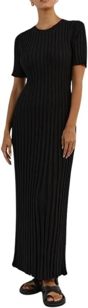 Fall Knit Dresses for Women 2024 Elegant Ribbed Pleated Bodycon Sweater Dress Casual Loose Maternity Dress
