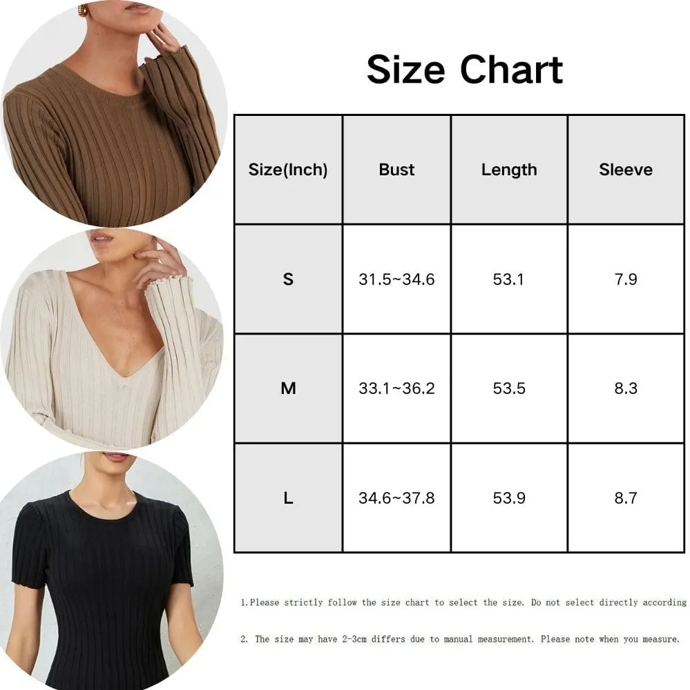 Fall Knit Dresses for Women 2024 Elegant Ribbed Pleated Bodycon Sweater Dress Casual Loose Maternity Dress