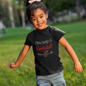 Family's Little Bombshell Black (Surname) Onesie/Full Romper/Tshirt