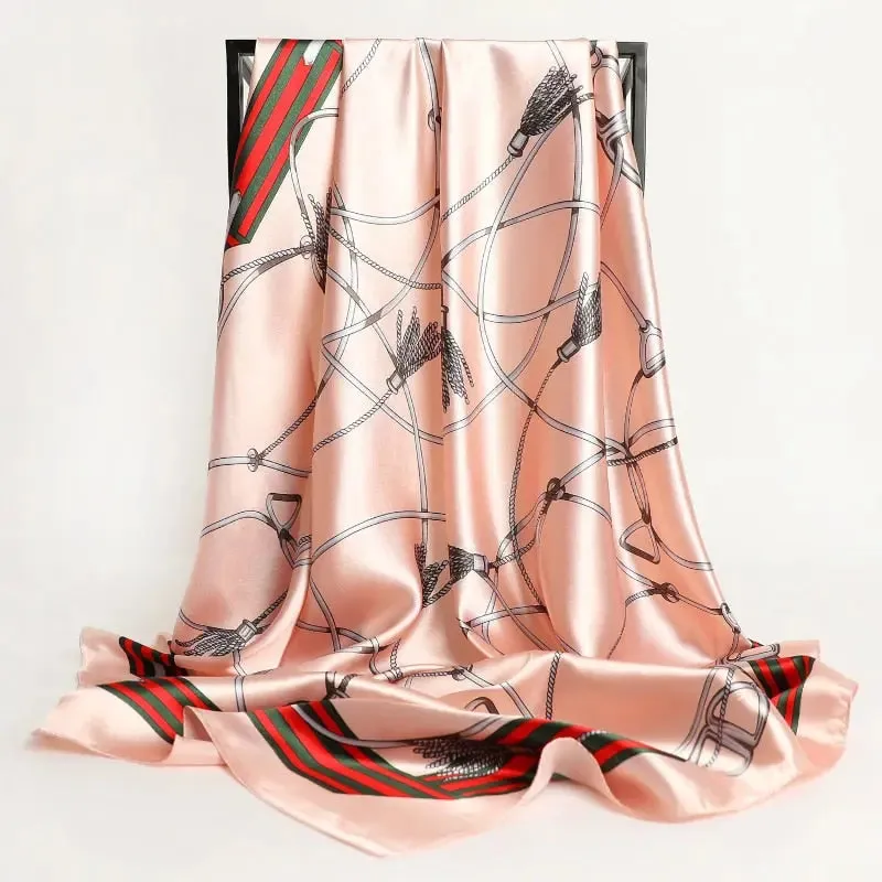 Floral Print Silk Scarf