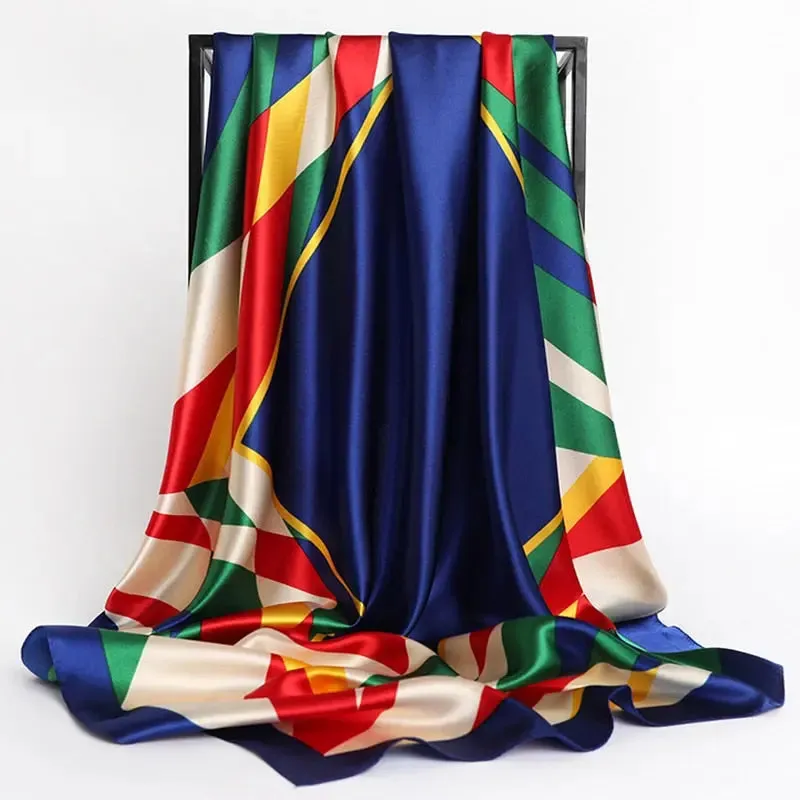 Floral Print Silk Scarf