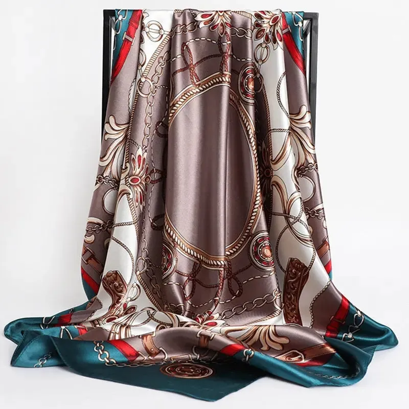 Floral Print Silk Scarf