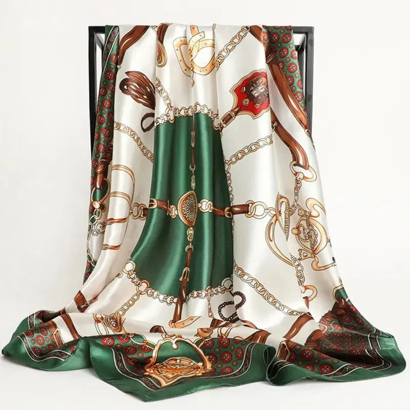 Floral Print Silk Scarf
