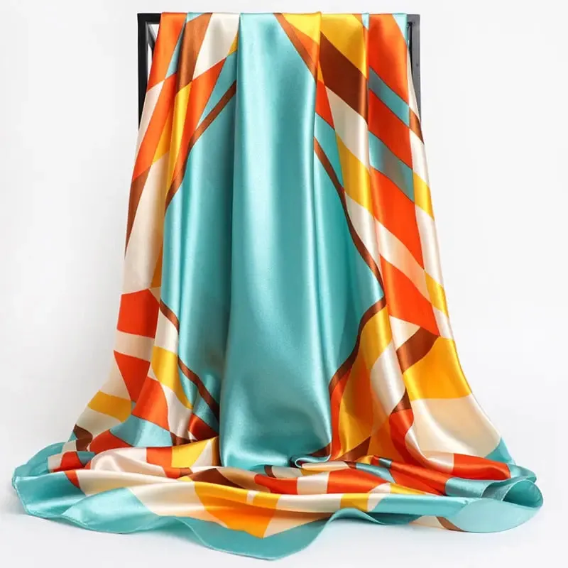 Floral Print Silk Scarf