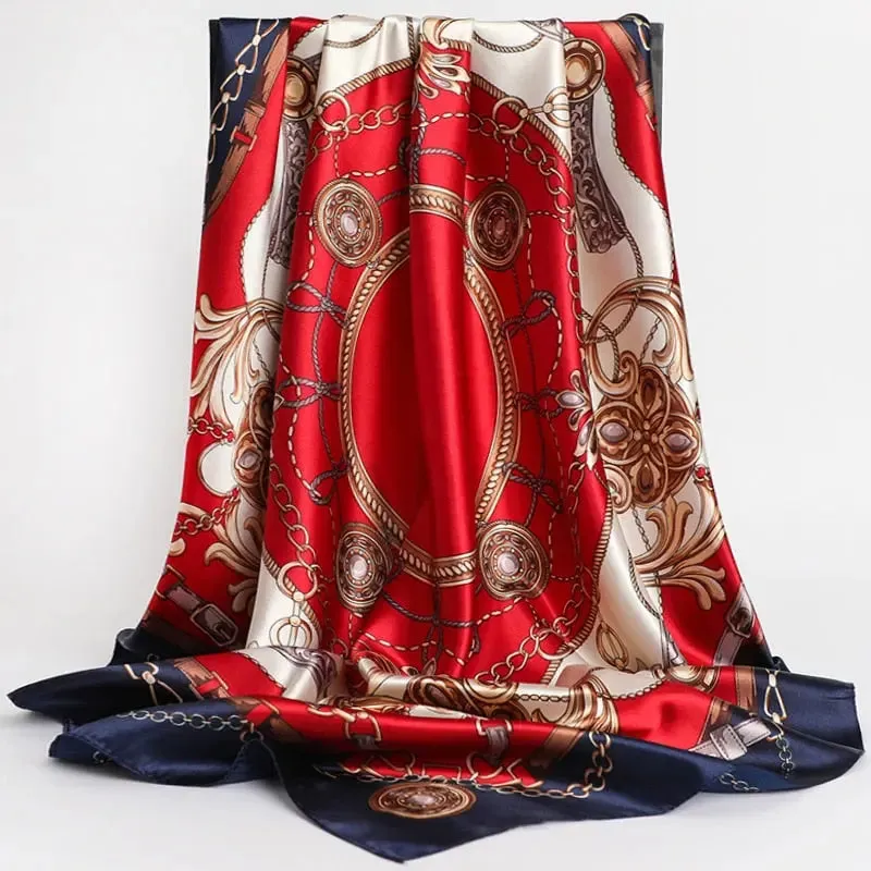 Floral Print Silk Scarf