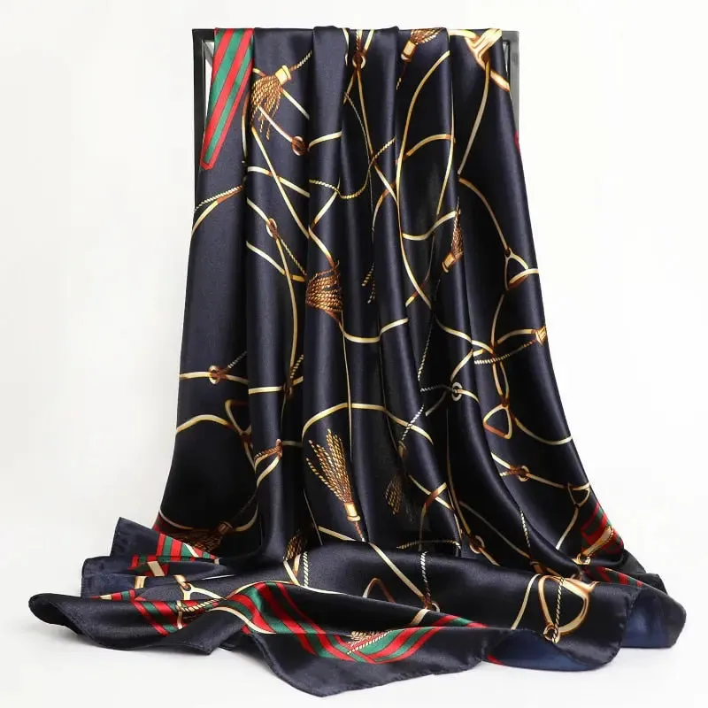Floral Print Silk Scarf