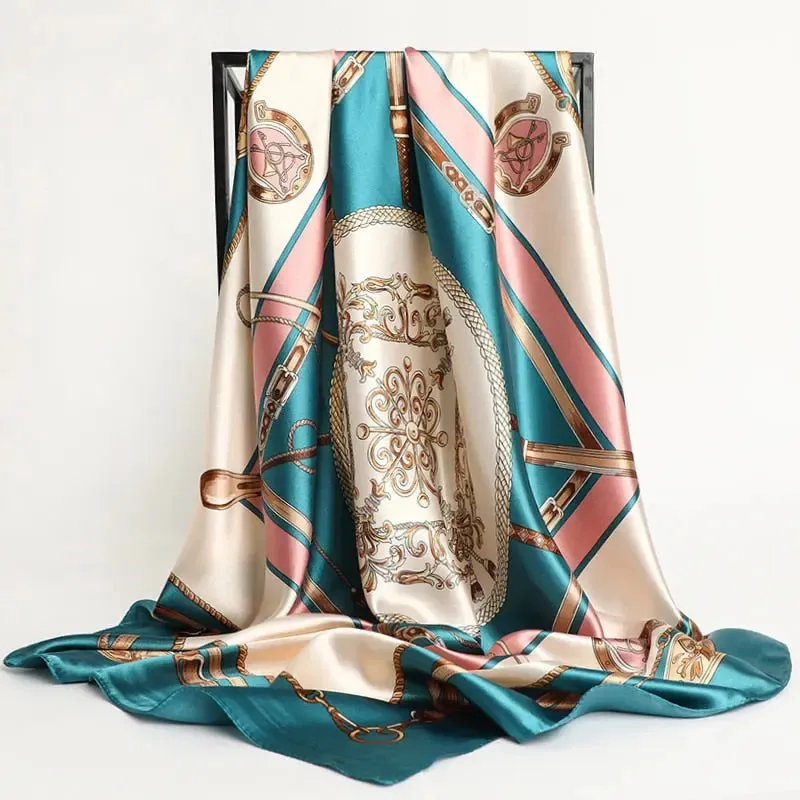 Floral Print Silk Scarf