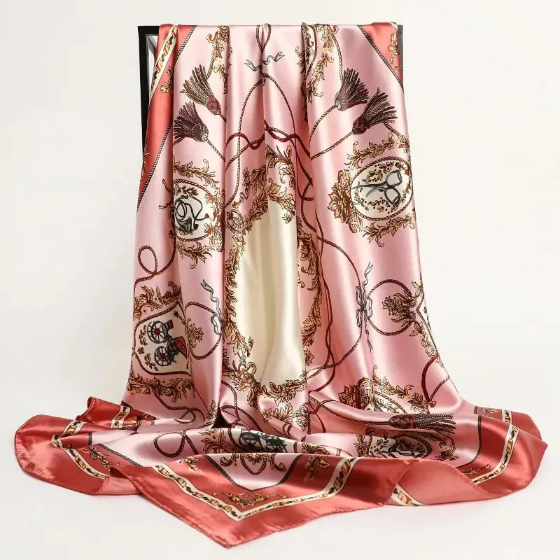 Floral Print Silk Scarf