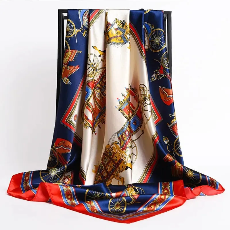 Floral Print Silk Scarf