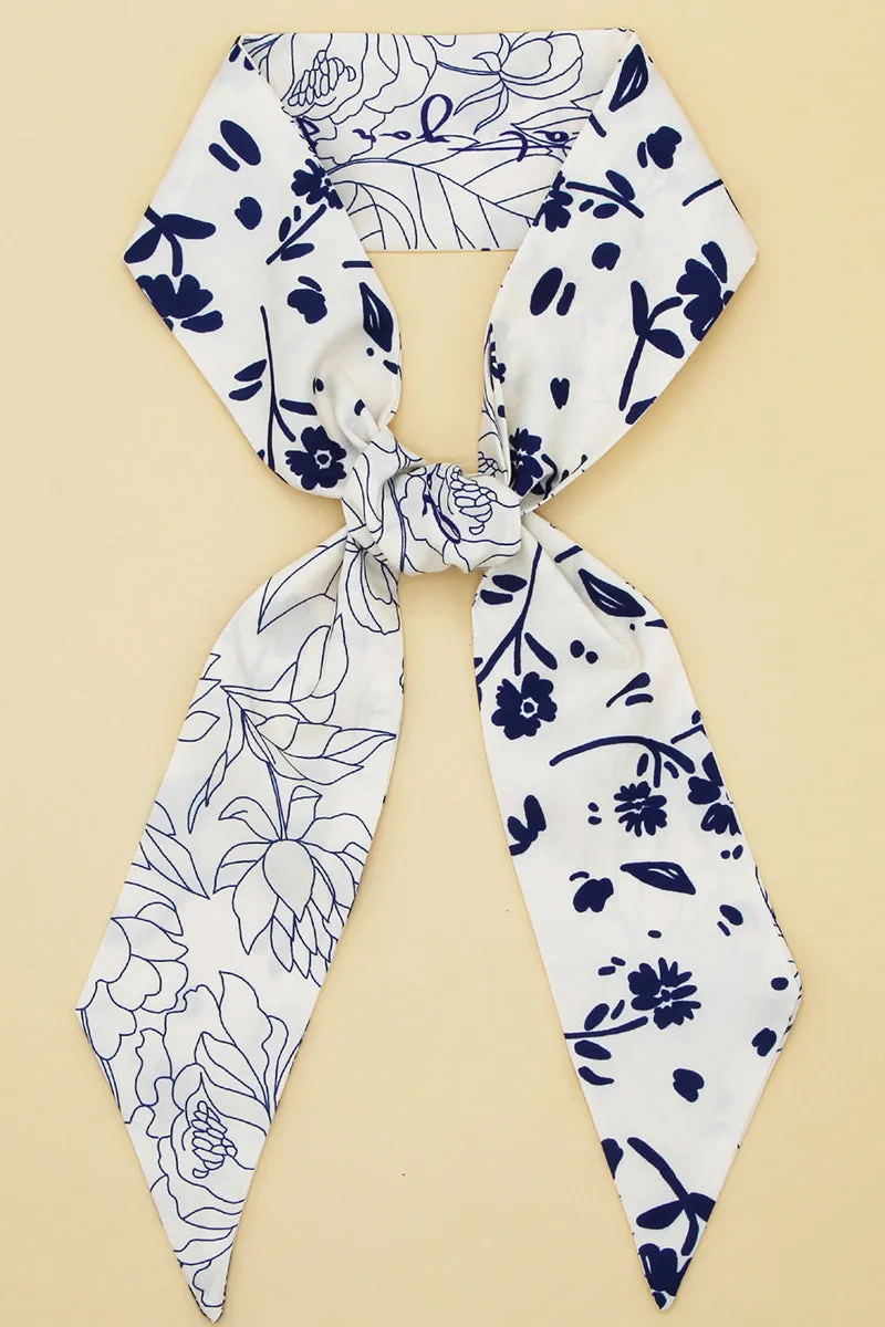 FLORAL PRINT TWILLY SCARF