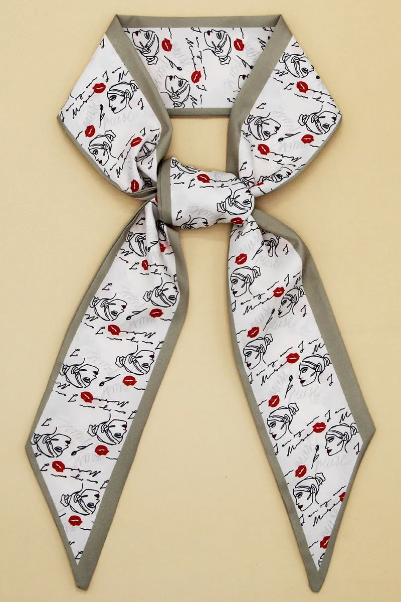 FLORAL PRINT TWILLY SCARF