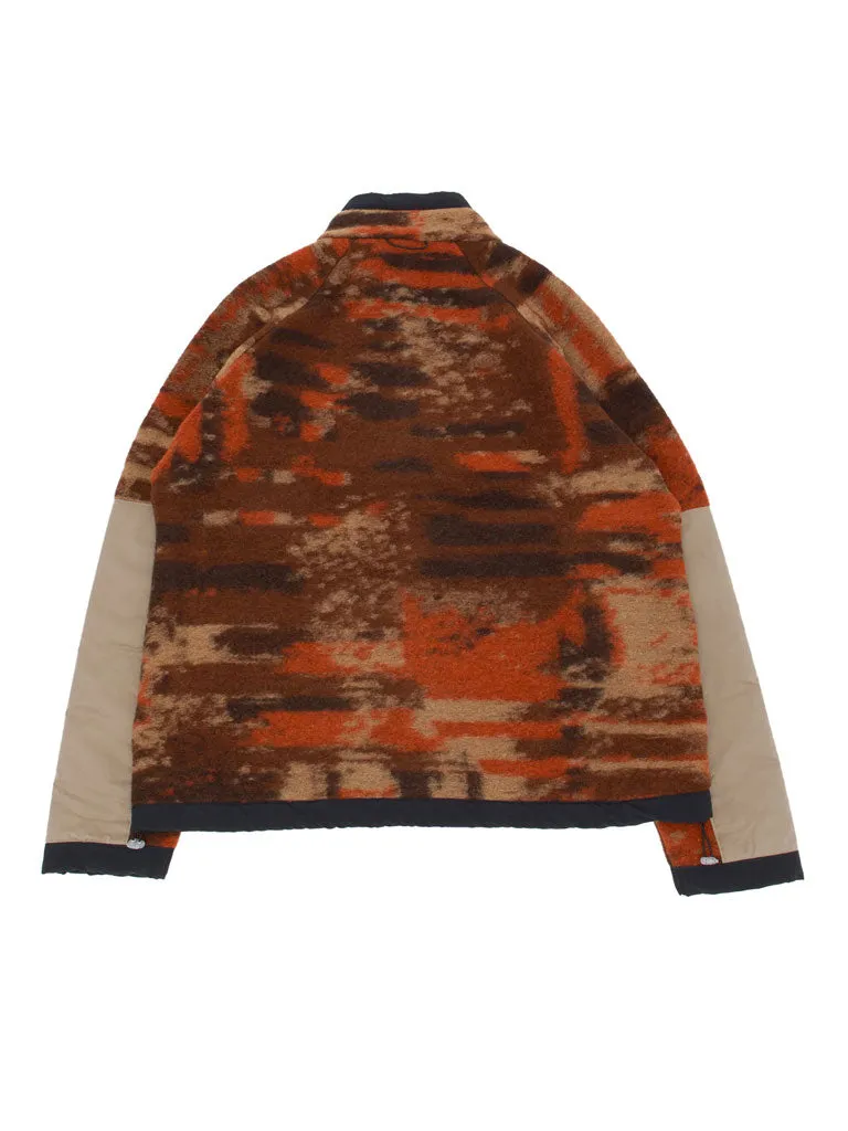 Folk Signal Fleece in Rust Multi Checkerboard