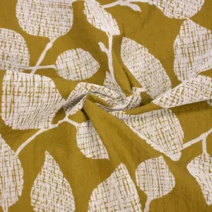 Hanna Ochre Yellow Floral Cotton
