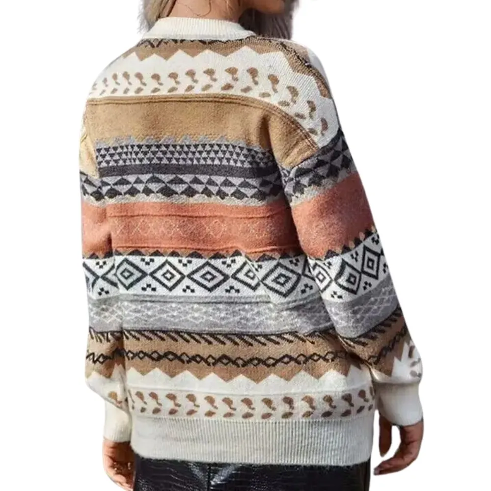 Healy | Striped Knit Sweater – Grey Blue, Cozy Style
