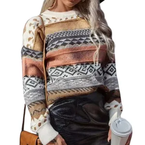 Healy | Striped Knit Sweater – Grey Blue, Cozy Style