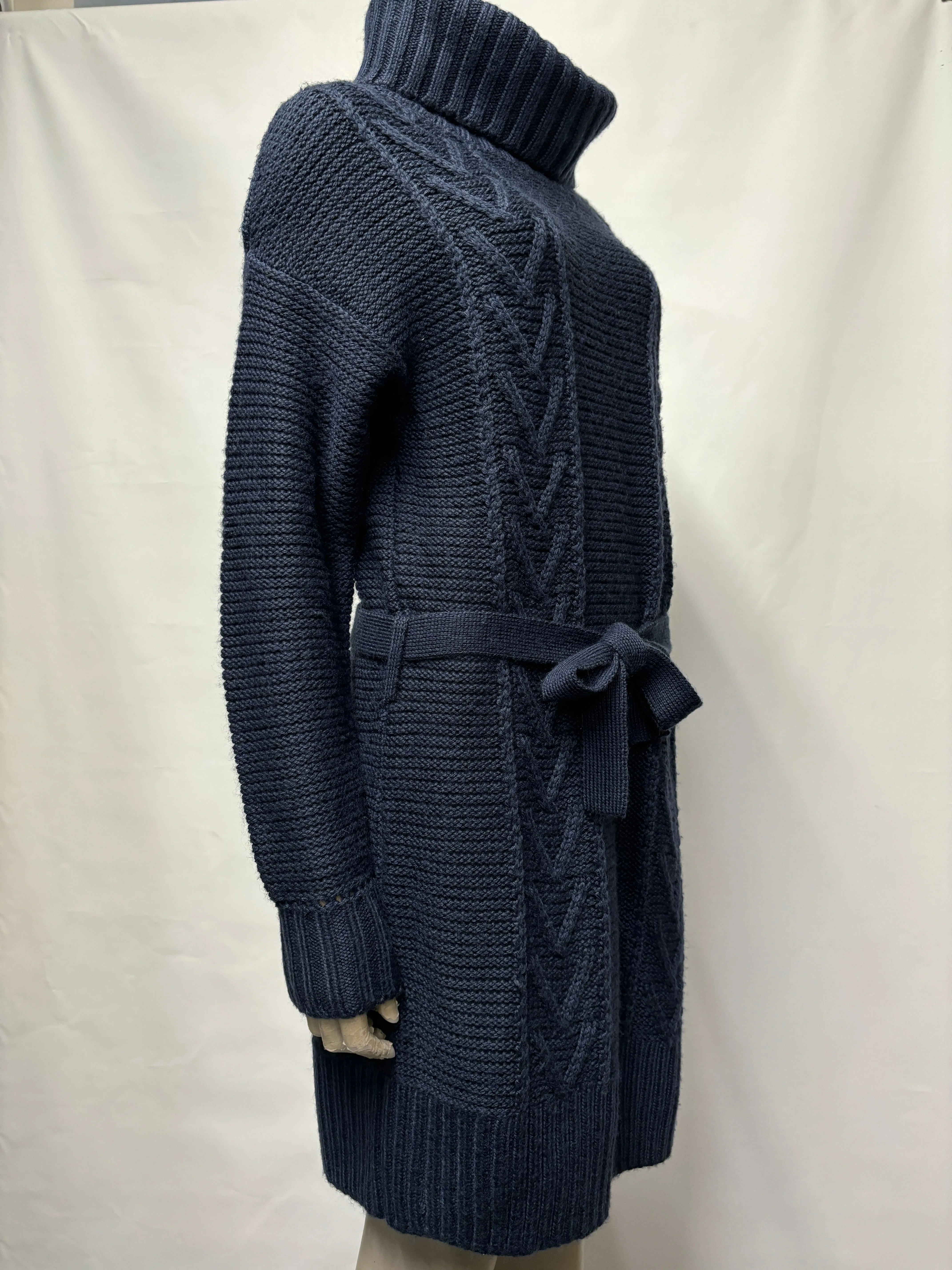 Hilfiger Navy Blue Wool Blend Jumper Dress Small