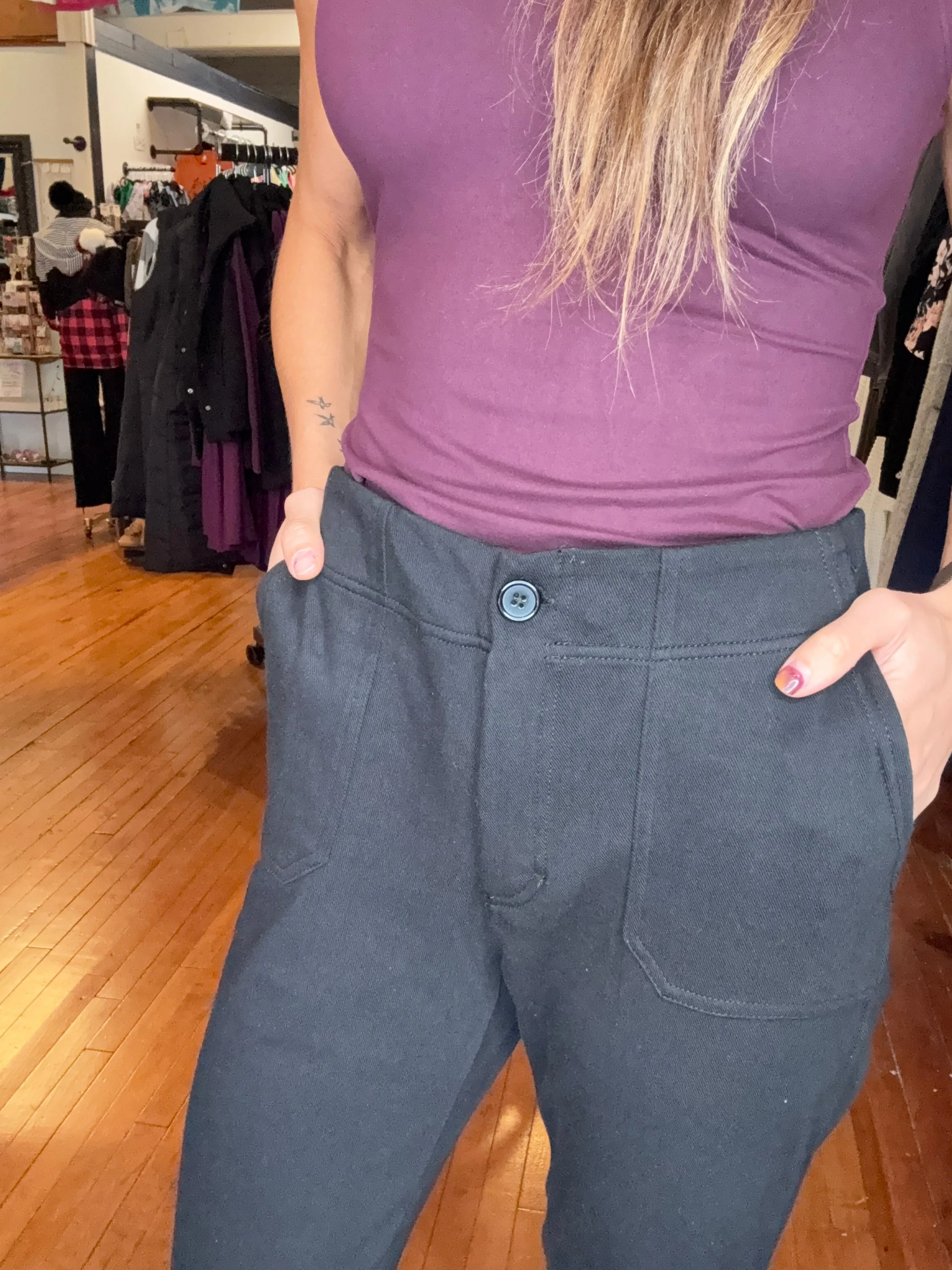 JAGGER TWILL JOGGER-BLACK