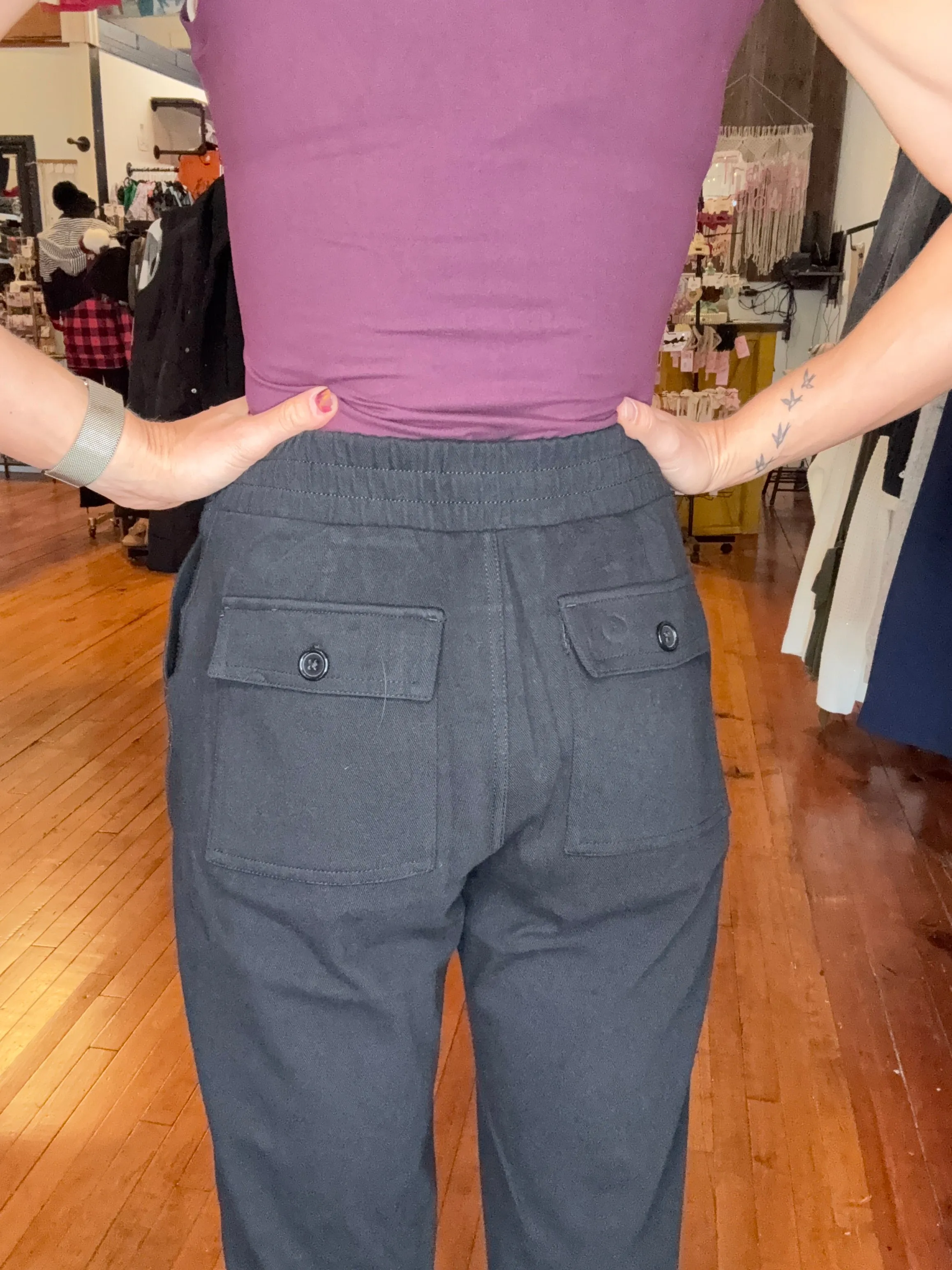 JAGGER TWILL JOGGER-BLACK