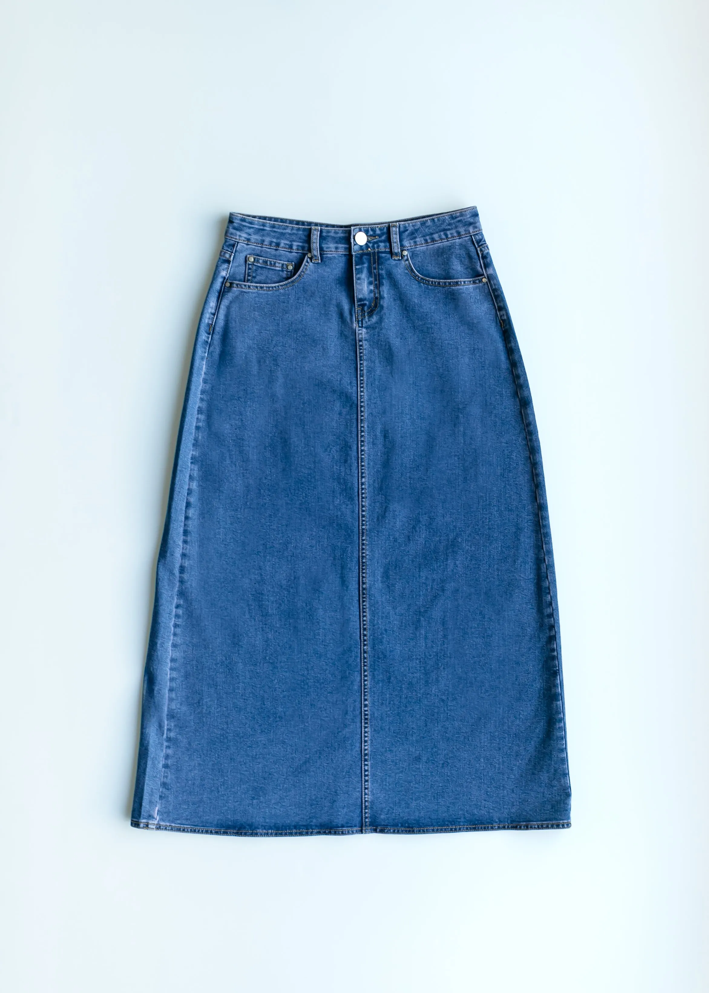 Joy A-Line Long Denim Skirt - FINAL SALE
