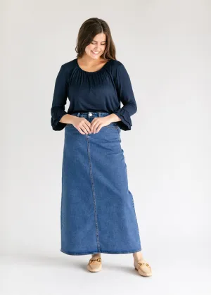 Joy A-Line Long Denim Skirt - FINAL SALE