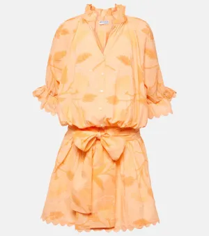 Juliet Dunn Floral cotton shirt dress
