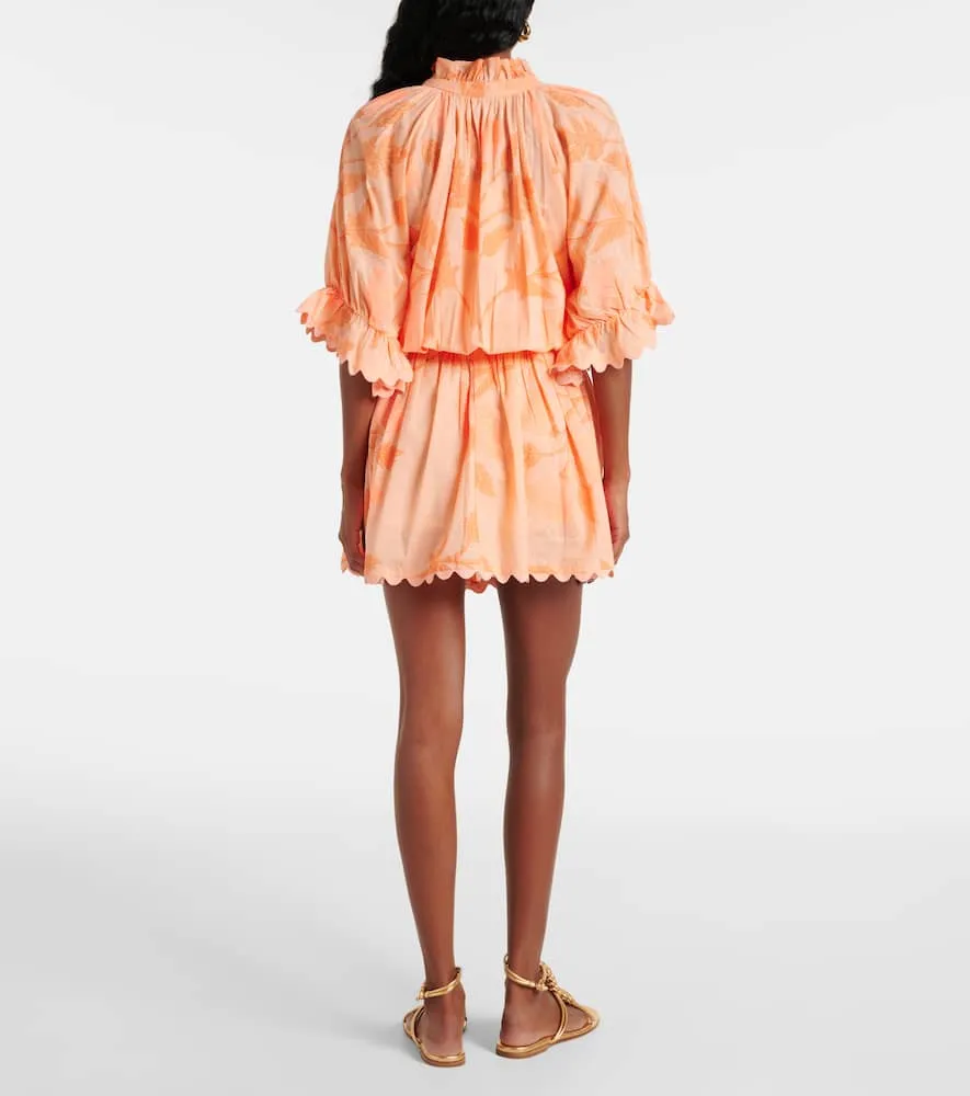 Juliet Dunn Floral cotton shirt dress