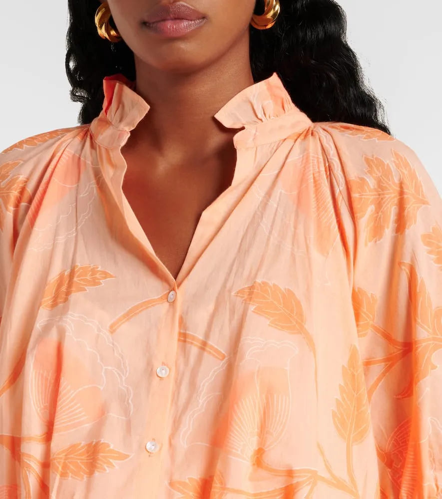 Juliet Dunn Floral cotton shirt dress