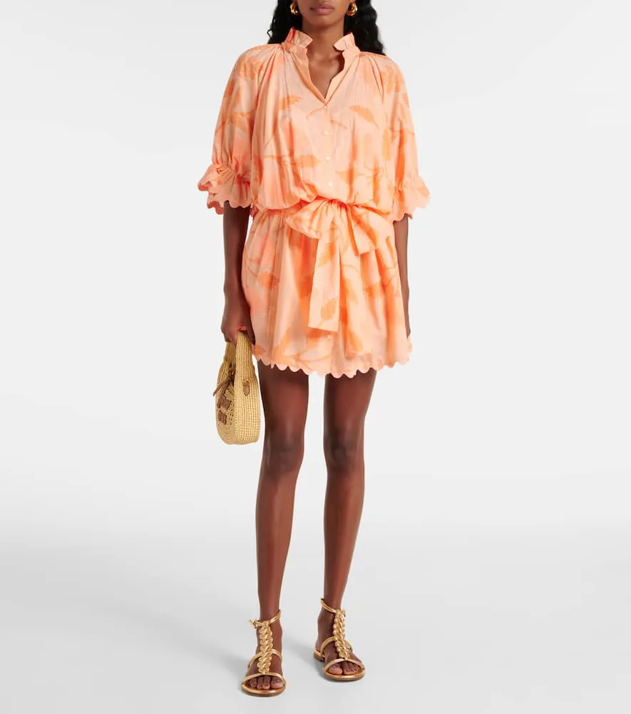Juliet Dunn Floral cotton shirt dress