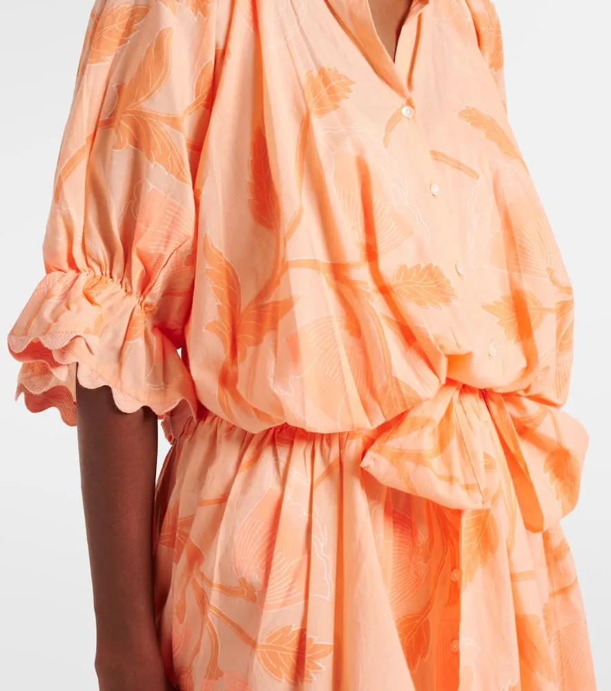 Juliet Dunn Floral cotton shirt dress