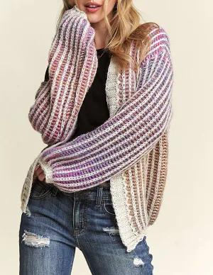 Kaira Rainbow Knit Cardigan