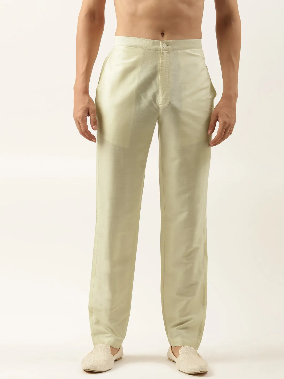 Light Gold Cotton Silk Pant Pajama
