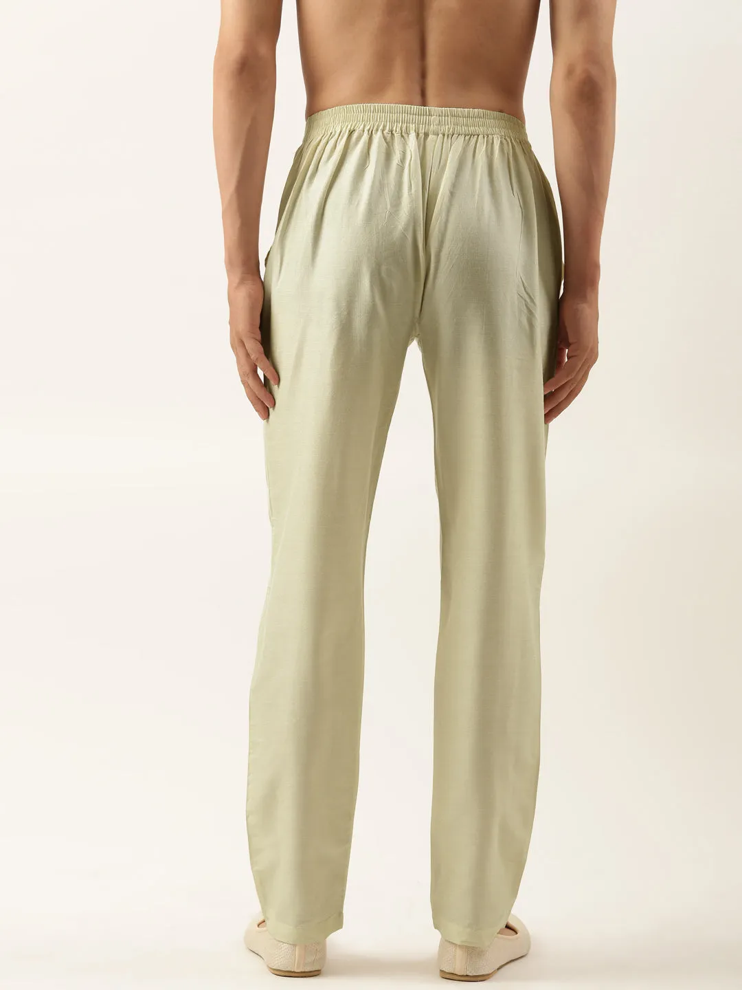 Light Gold Cotton Silk Pant Pajama